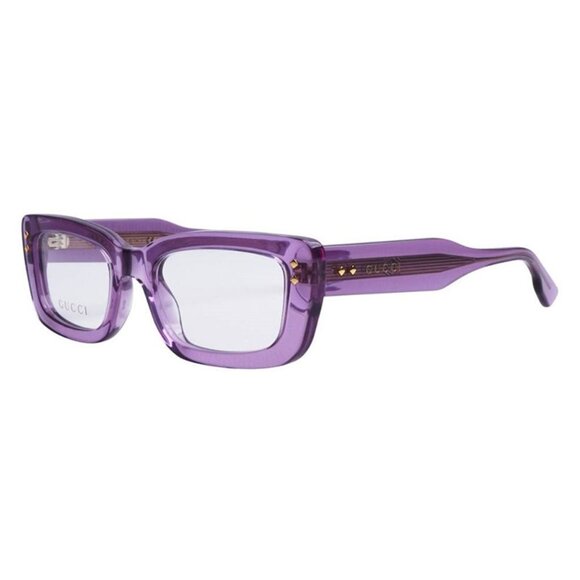 NEW GUCCI SQUARE EYEGLASSES GUCCI GG1216O 003 VIOLET CLEAR EYEWEAR - Picture 1 of 3